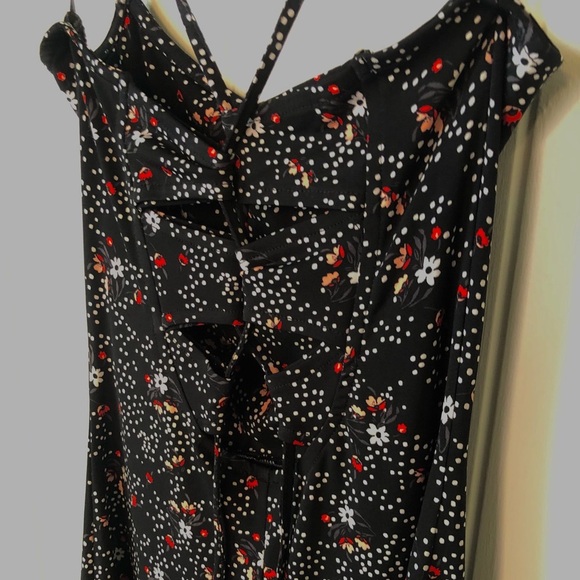 H&M Divided Black Floral Strap Dress - Picture 2 of 6